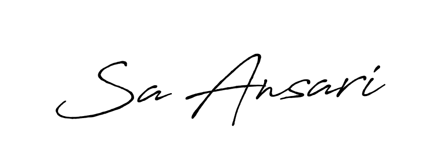 Similarly Antro_Vectra_Bolder is the best handwritten signature design. Signature creator online .You can use it as an online autograph creator for name Sa Ansari. Sa Ansari signature style 7 images and pictures png