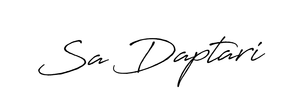 Sa Daptari stylish signature style. Best Handwritten Sign (Antro_Vectra_Bolder) for my name. Handwritten Signature Collection Ideas for my name Sa Daptari. Sa Daptari signature style 7 images and pictures png