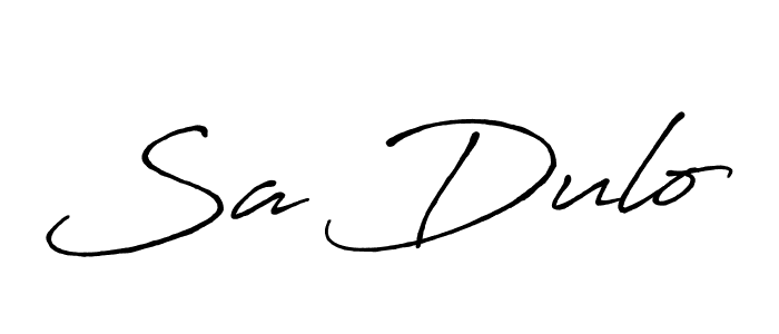 You should practise on your own different ways (Antro_Vectra_Bolder) to write your name (Sa Dulo) in signature. don't let someone else do it for you. Sa Dulo signature style 7 images and pictures png