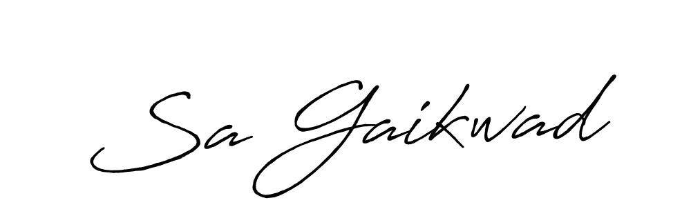 Make a beautiful signature design for name Sa Gaikwad. With this signature (Antro_Vectra_Bolder) style, you can create a handwritten signature for free. Sa Gaikwad signature style 7 images and pictures png