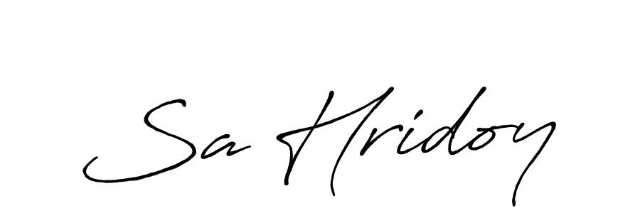 Design your own signature with our free online signature maker. With this signature software, you can create a handwritten (Antro_Vectra_Bolder) signature for name Sa Hridoy. Sa Hridoy signature style 7 images and pictures png