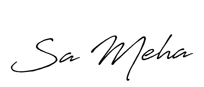 Make a beautiful signature design for name Sa Meha. With this signature (Antro_Vectra_Bolder) style, you can create a handwritten signature for free. Sa Meha signature style 7 images and pictures png