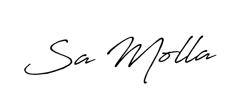 Also You can easily find your signature by using the search form. We will create Sa Molla name handwritten signature images for you free of cost using Antro_Vectra_Bolder sign style. Sa Molla signature style 7 images and pictures png