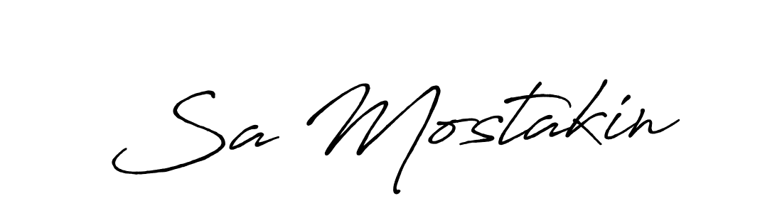 Use a signature maker to create a handwritten signature online. With this signature software, you can design (Antro_Vectra_Bolder) your own signature for name Sa Mostakin. Sa Mostakin signature style 7 images and pictures png