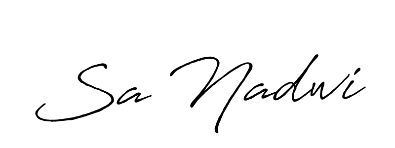 Sa Nadwi stylish signature style. Best Handwritten Sign (Antro_Vectra_Bolder) for my name. Handwritten Signature Collection Ideas for my name Sa Nadwi. Sa Nadwi signature style 7 images and pictures png