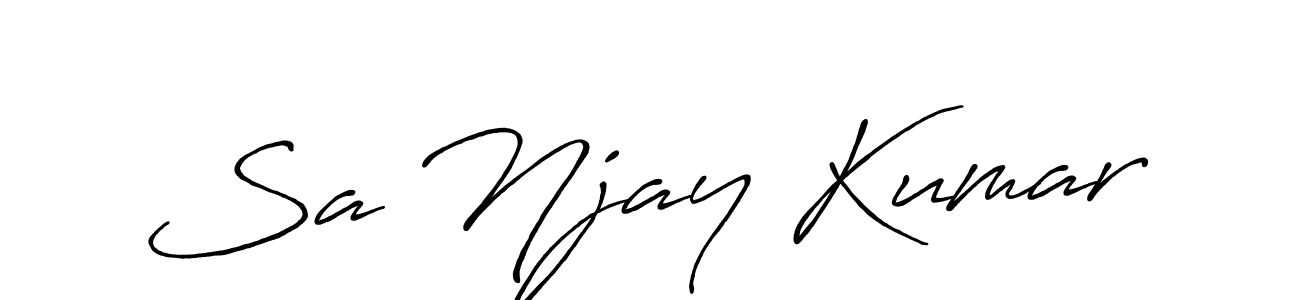 Create a beautiful signature design for name Sa Njay Kumar. With this signature (Antro_Vectra_Bolder) fonts, you can make a handwritten signature for free. Sa Njay Kumar signature style 7 images and pictures png