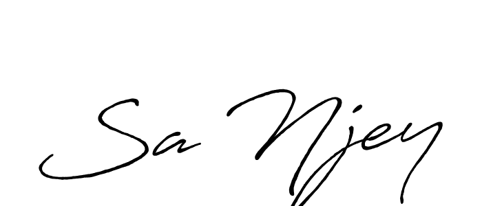 Make a beautiful signature design for name Sa Njey. With this signature (Antro_Vectra_Bolder) style, you can create a handwritten signature for free. Sa Njey signature style 7 images and pictures png
