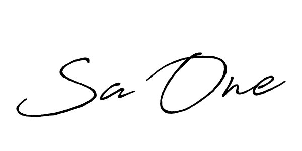 Use a signature maker to create a handwritten signature online. With this signature software, you can design (Antro_Vectra_Bolder) your own signature for name Sa One. Sa One signature style 7 images and pictures png