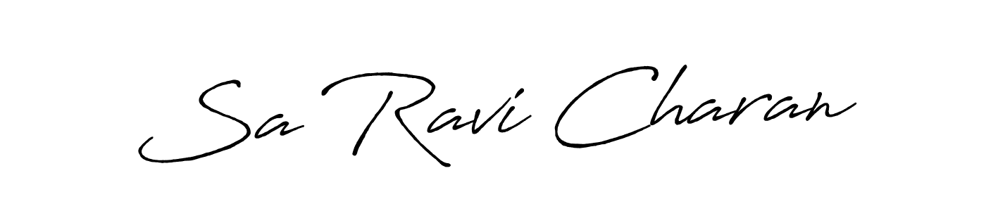 Create a beautiful signature design for name Sa Ravi Charan. With this signature (Antro_Vectra_Bolder) fonts, you can make a handwritten signature for free. Sa Ravi Charan signature style 7 images and pictures png