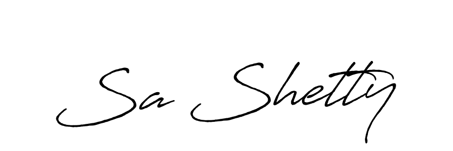 You should practise on your own different ways (Antro_Vectra_Bolder) to write your name (Sa Shetty) in signature. don't let someone else do it for you. Sa Shetty signature style 7 images and pictures png