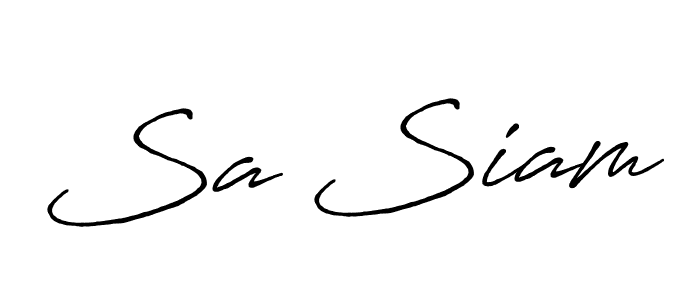 Design your own signature with our free online signature maker. With this signature software, you can create a handwritten (Antro_Vectra_Bolder) signature for name Sa Siam. Sa Siam signature style 7 images and pictures png