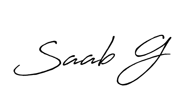 How to make Saab G signature? Antro_Vectra_Bolder is a professional autograph style. Create handwritten signature for Saab G name. Saab G signature style 7 images and pictures png