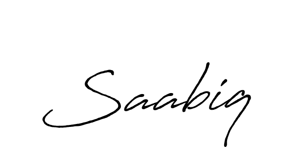 Use a signature maker to create a handwritten signature online. With this signature software, you can design (Antro_Vectra_Bolder) your own signature for name Saabiq. Saabiq signature style 7 images and pictures png
