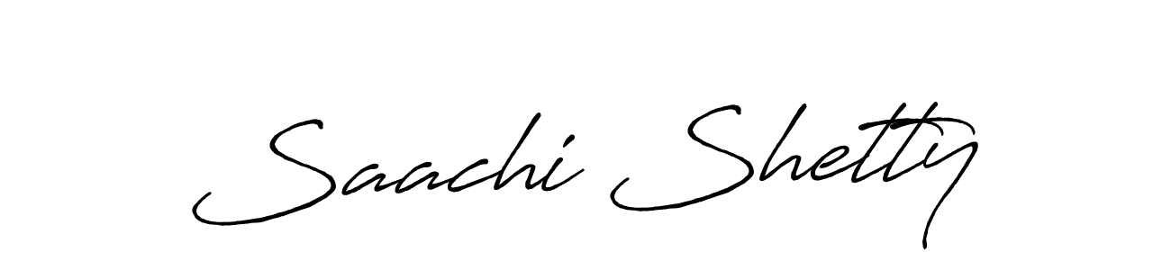 Make a beautiful signature design for name Saachi Shetty. With this signature (Antro_Vectra_Bolder) style, you can create a handwritten signature for free. Saachi Shetty signature style 7 images and pictures png