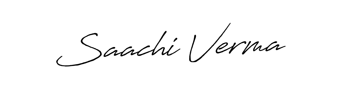 Design your own signature with our free online signature maker. With this signature software, you can create a handwritten (Antro_Vectra_Bolder) signature for name Saachi Verma. Saachi Verma signature style 7 images and pictures png