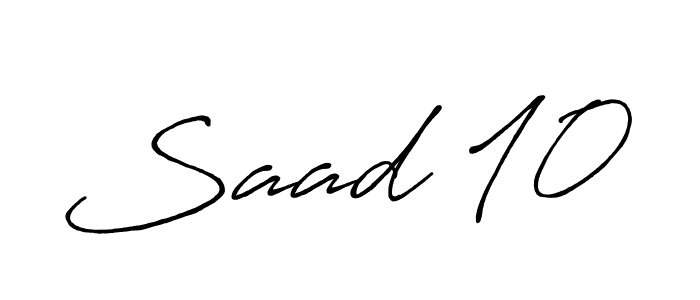 It looks lik you need a new signature style for name Saad 10. Design unique handwritten (Antro_Vectra_Bolder) signature with our free signature maker in just a few clicks. Saad 10 signature style 7 images and pictures png