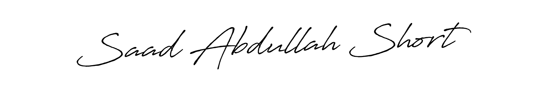The best way (Antro_Vectra_Bolder) to make a short signature is to pick only two or three words in your name. The name Saad Abdullah Short include a total of six letters. For converting this name. Saad Abdullah Short signature style 7 images and pictures png