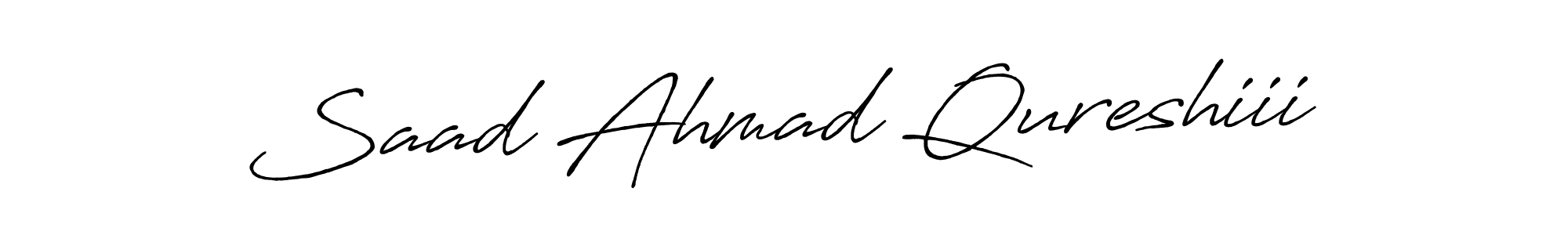 Saad Ahmad Qureshiii stylish signature style. Best Handwritten Sign (Antro_Vectra_Bolder) for my name. Handwritten Signature Collection Ideas for my name Saad Ahmad Qureshiii. Saad Ahmad Qureshiii signature style 7 images and pictures png