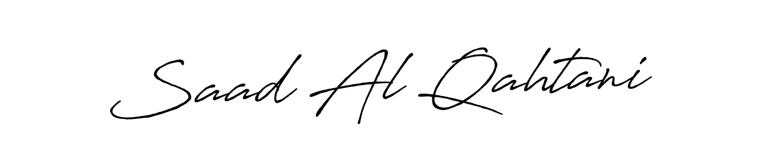 How to make Saad Al Qahtani name signature. Use Antro_Vectra_Bolder style for creating short signs online. This is the latest handwritten sign. Saad Al Qahtani signature style 7 images and pictures png