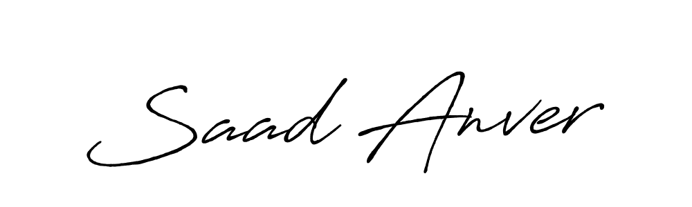 Design your own signature with our free online signature maker. With this signature software, you can create a handwritten (Antro_Vectra_Bolder) signature for name Saad Anver. Saad Anver signature style 7 images and pictures png