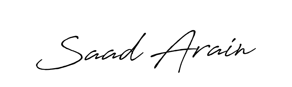 It looks lik you need a new signature style for name Saad Arain. Design unique handwritten (Antro_Vectra_Bolder) signature with our free signature maker in just a few clicks. Saad Arain signature style 7 images and pictures png
