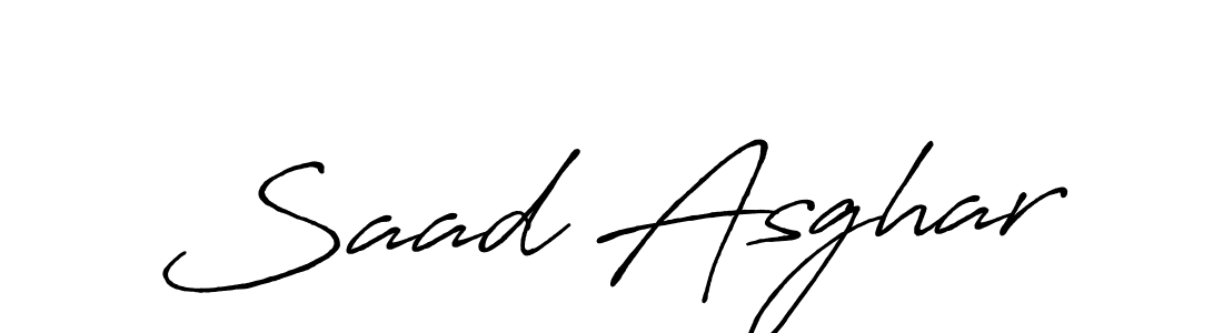 Make a beautiful signature design for name Saad Asghar. Use this online signature maker to create a handwritten signature for free. Saad Asghar signature style 7 images and pictures png