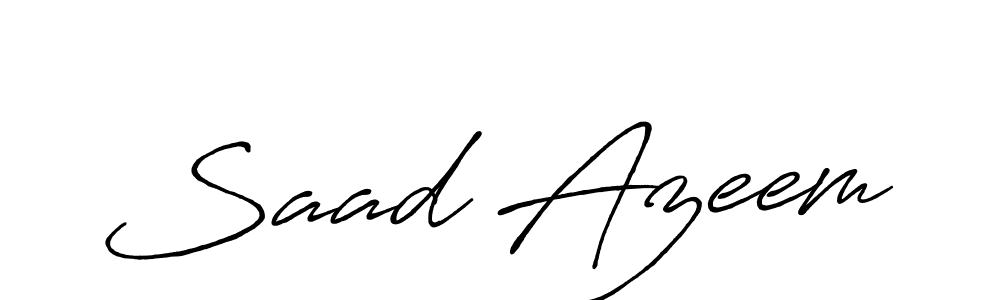 Also You can easily find your signature by using the search form. We will create Saad Azeem name handwritten signature images for you free of cost using Antro_Vectra_Bolder sign style. Saad Azeem signature style 7 images and pictures png