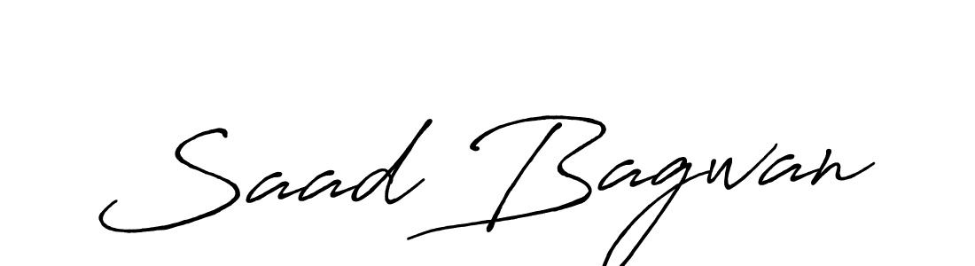 Design your own signature with our free online signature maker. With this signature software, you can create a handwritten (Antro_Vectra_Bolder) signature for name Saad Bagwan. Saad Bagwan signature style 7 images and pictures png