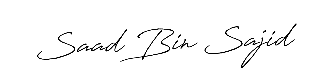 Also we have Saad Bin Sajid name is the best signature style. Create professional handwritten signature collection using Antro_Vectra_Bolder autograph style. Saad Bin Sajid signature style 7 images and pictures png