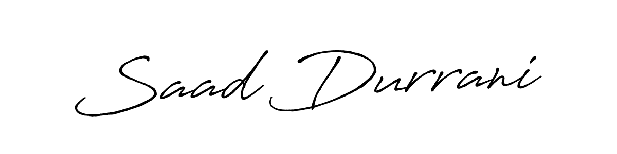 Also we have Saad Durrani name is the best signature style. Create professional handwritten signature collection using Antro_Vectra_Bolder autograph style. Saad Durrani signature style 7 images and pictures png