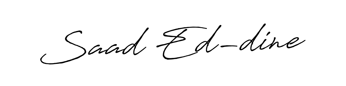 Also we have Saad Ed-dine name is the best signature style. Create professional handwritten signature collection using Antro_Vectra_Bolder autograph style. Saad Ed-dine signature style 7 images and pictures png