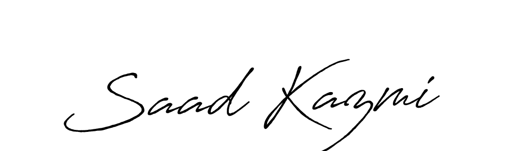 Saad Kazmi stylish signature style. Best Handwritten Sign (Antro_Vectra_Bolder) for my name. Handwritten Signature Collection Ideas for my name Saad Kazmi. Saad Kazmi signature style 7 images and pictures png