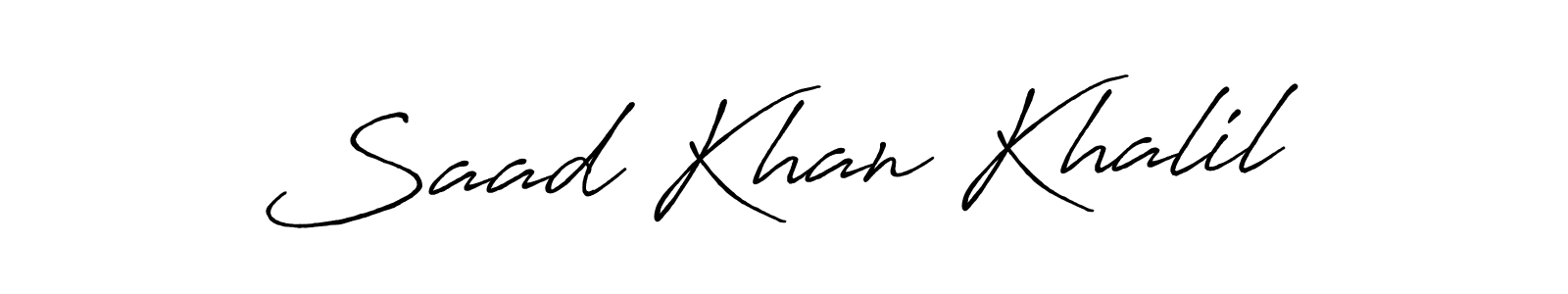 Make a beautiful signature design for name Saad Khan Khalil. Use this online signature maker to create a handwritten signature for free. Saad Khan Khalil signature style 7 images and pictures png