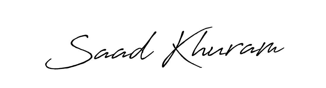 Use a signature maker to create a handwritten signature online. With this signature software, you can design (Antro_Vectra_Bolder) your own signature for name Saad Khuram. Saad Khuram signature style 7 images and pictures png