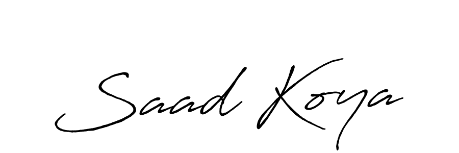 Design your own signature with our free online signature maker. With this signature software, you can create a handwritten (Antro_Vectra_Bolder) signature for name Saad Koya. Saad Koya signature style 7 images and pictures png
