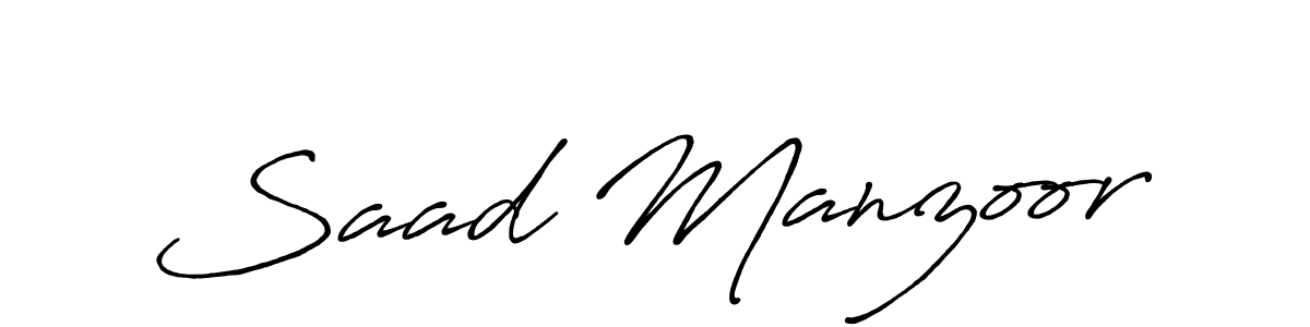 How to make Saad Manzoor signature? Antro_Vectra_Bolder is a professional autograph style. Create handwritten signature for Saad Manzoor name. Saad Manzoor signature style 7 images and pictures png