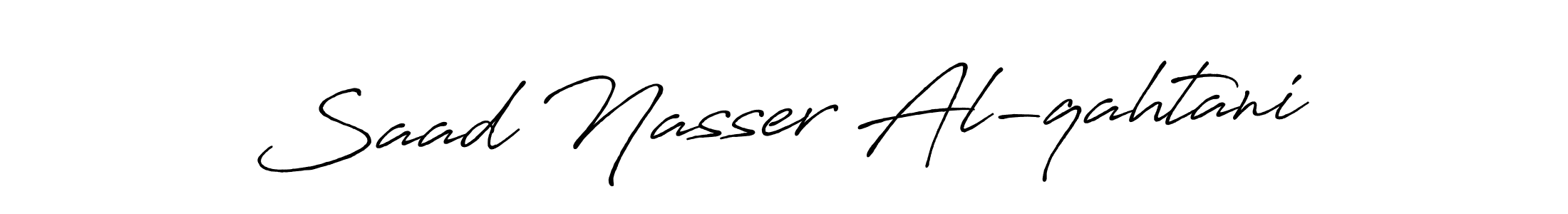 Create a beautiful signature design for name Saad Nasser Al-qahtani. With this signature (Antro_Vectra_Bolder) fonts, you can make a handwritten signature for free. Saad Nasser Al-qahtani signature style 7 images and pictures png
