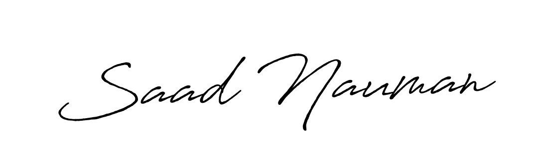 Design your own signature with our free online signature maker. With this signature software, you can create a handwritten (Antro_Vectra_Bolder) signature for name Saad Nauman. Saad Nauman signature style 7 images and pictures png