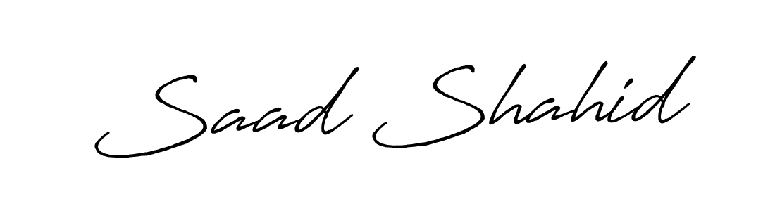 Also we have Saad Shahid name is the best signature style. Create professional handwritten signature collection using Antro_Vectra_Bolder autograph style. Saad Shahid signature style 7 images and pictures png