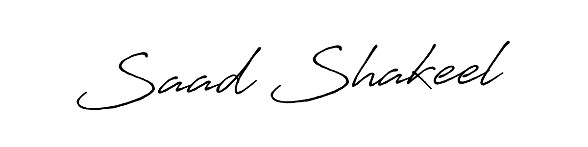 Use a signature maker to create a handwritten signature online. With this signature software, you can design (Antro_Vectra_Bolder) your own signature for name Saad Shakeel. Saad Shakeel signature style 7 images and pictures png