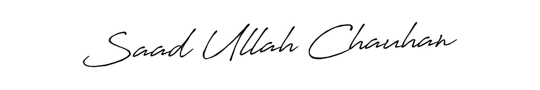 Also we have Saad Ullah Chauhan name is the best signature style. Create professional handwritten signature collection using Antro_Vectra_Bolder autograph style. Saad Ullah Chauhan signature style 7 images and pictures png