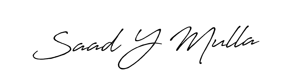 Make a beautiful signature design for name Saad Y Mulla. Use this online signature maker to create a handwritten signature for free. Saad Y Mulla signature style 7 images and pictures png