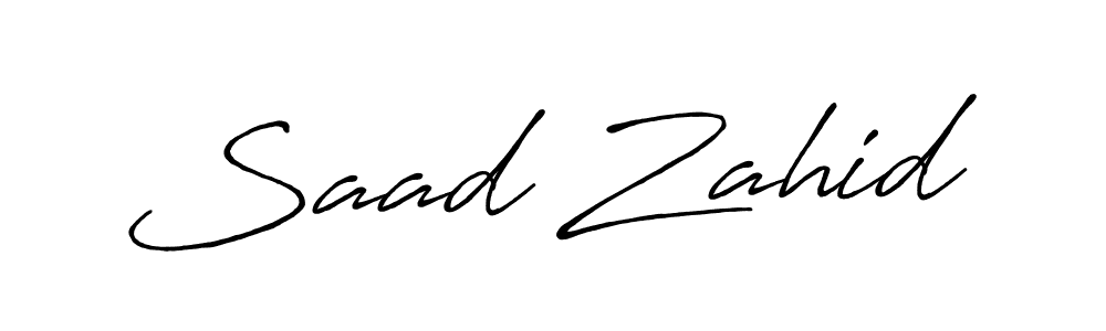 Design your own signature with our free online signature maker. With this signature software, you can create a handwritten (Antro_Vectra_Bolder) signature for name Saad Zahid. Saad Zahid signature style 7 images and pictures png
