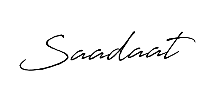 Design your own signature with our free online signature maker. With this signature software, you can create a handwritten (Antro_Vectra_Bolder) signature for name Saadaat. Saadaat signature style 7 images and pictures png