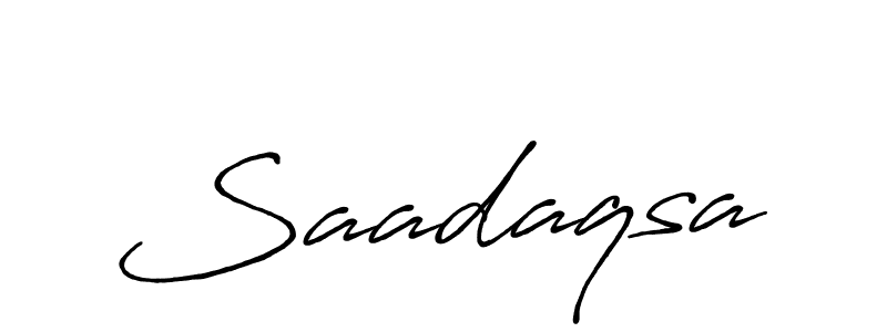 Design your own signature with our free online signature maker. With this signature software, you can create a handwritten (Antro_Vectra_Bolder) signature for name Saadaqsa. Saadaqsa signature style 7 images and pictures png