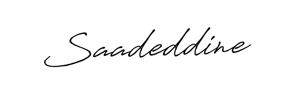 Make a beautiful signature design for name Saadeddine. With this signature (Antro_Vectra_Bolder) style, you can create a handwritten signature for free. Saadeddine signature style 7 images and pictures png