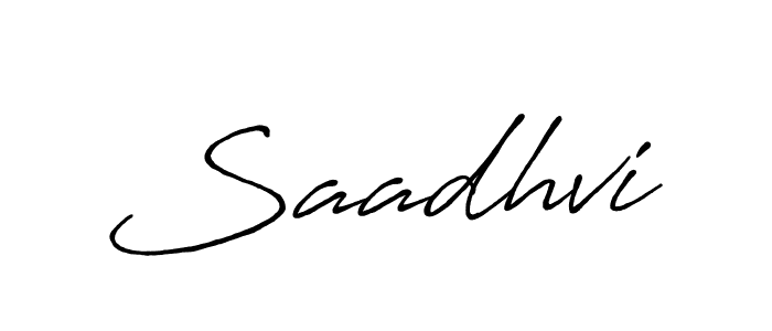 Create a beautiful signature design for name Saadhvi. With this signature (Antro_Vectra_Bolder) fonts, you can make a handwritten signature for free. Saadhvi signature style 7 images and pictures png