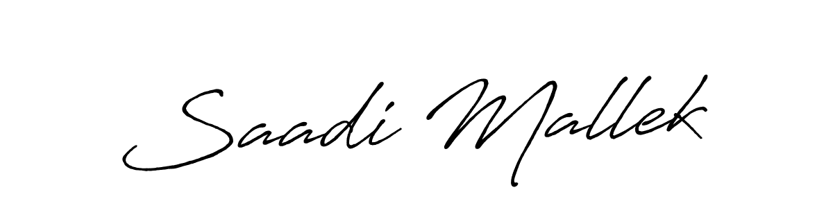 Saadi Mallek stylish signature style. Best Handwritten Sign (Antro_Vectra_Bolder) for my name. Handwritten Signature Collection Ideas for my name Saadi Mallek. Saadi Mallek signature style 7 images and pictures png