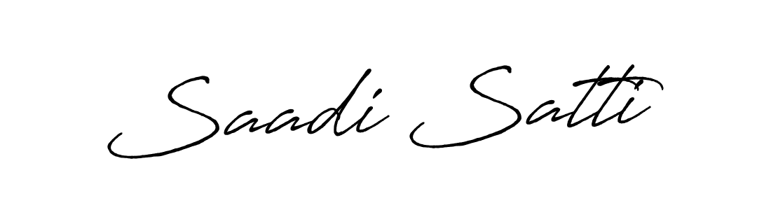 It looks lik you need a new signature style for name Saadi Satti. Design unique handwritten (Antro_Vectra_Bolder) signature with our free signature maker in just a few clicks. Saadi Satti signature style 7 images and pictures png