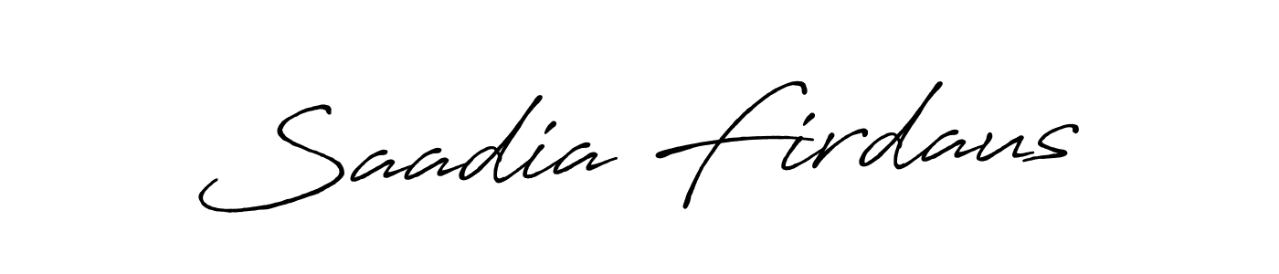 How to make Saadia Firdaus signature? Antro_Vectra_Bolder is a professional autograph style. Create handwritten signature for Saadia Firdaus name. Saadia Firdaus signature style 7 images and pictures png